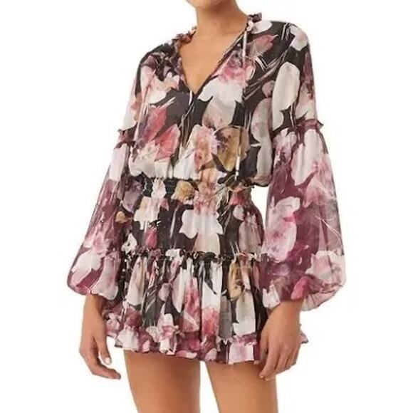 MISA Los Angeles Elisabetta Dress Flora Tropical Mix NWT M - Picture 1 of 9